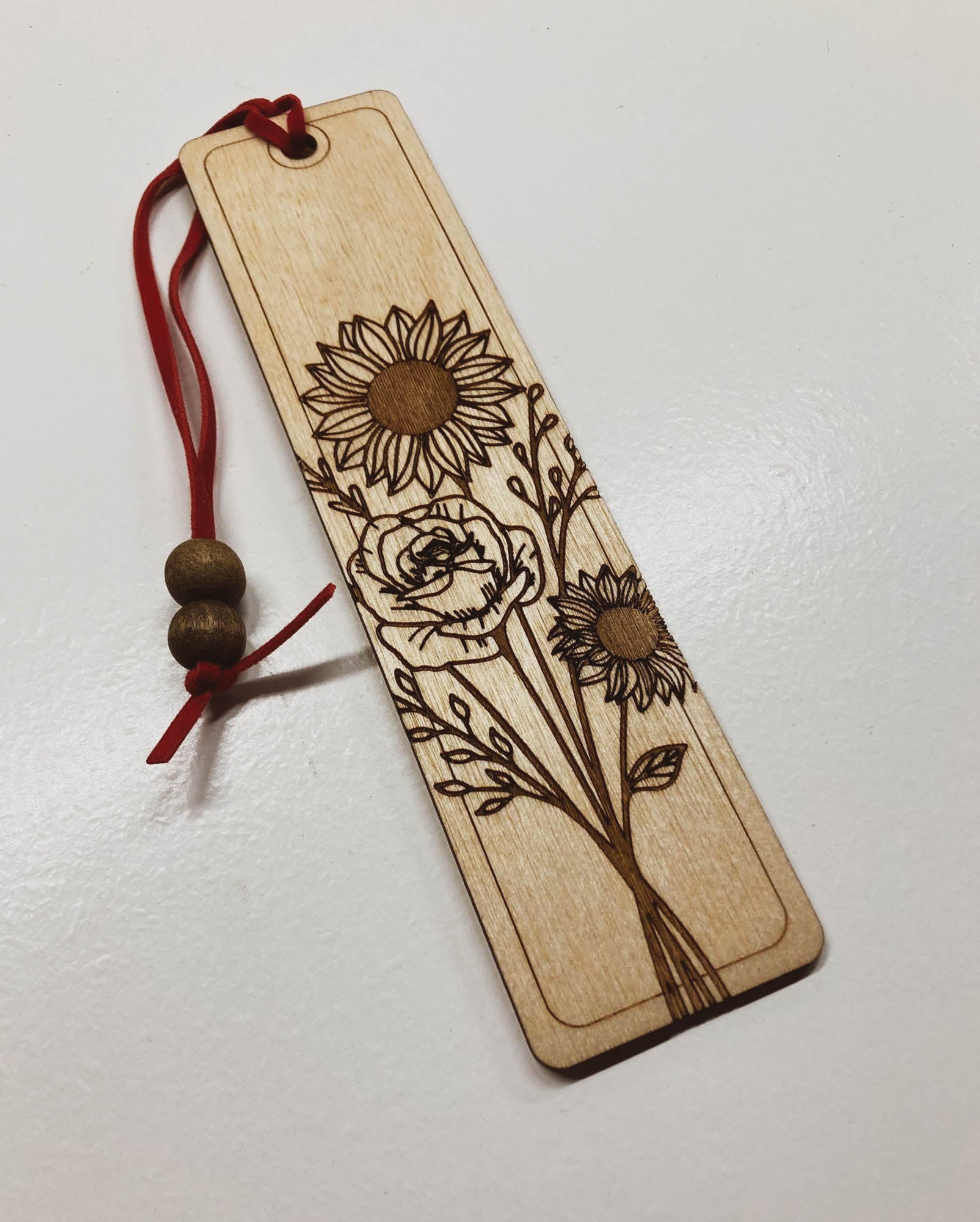 Sunflowers Wooden Bookmark